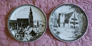 2 Decorative Collector Plates Goebel W. Germany Buildings - Picture 1 of 7
