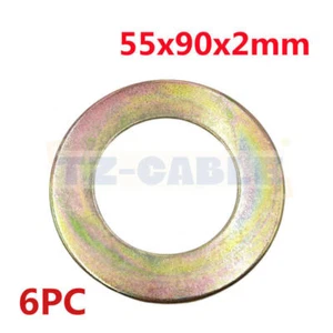 6pc 55mm x90mm x2mm Bucket Pin Shim Iron Excavator Skid Steer For Cat Komatsu - Picture 1 of 3
