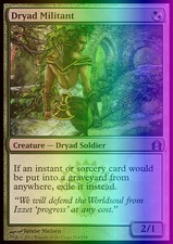 Magic the Gathering MTG Dryad Militant (214) Return to Ravnica   LP FOIL