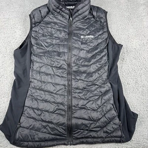 Columbia Weste Herren XL schwarz 100% Nylon gesteppt ärmellos Full-Zip Jacke - Bild 1 von 12