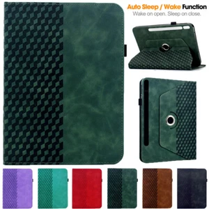 For Samsung Tab S10 S9 FE + S10+ S9+ S6 A9+ Leder drehbare Hülle Ständer Etui - Bild 1 von 64