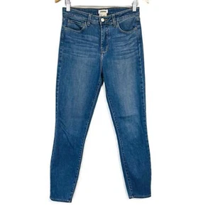 Pantalones de mezclilla ajustados L'Agence talla 28 Margot espuma de mar tiro alto elásticos - Imagen 1 de 13