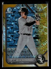 2022 Bowman Chrome #BCP-181 Erick Hernandez Prospects Gold Shimmer Refractor EX