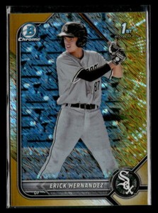 2022 Bowman Chrome #BCP-181 Erick Hernandez Prospects Gold Shimmer Refractor EX