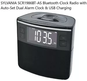 Sylvania Scr1986bt-as Bluetooth Clock Radio With Auto-set Dual Alarm Clock - Picture 1 of 1