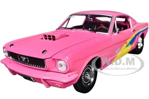 1966 FORD MUSTANG FASTBACK 2+2 PINK 1/24 DIECAST MODEL CAR BY M2 40300-121 B - Picture 1 of 6