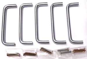 Belwith Cabinet Hardware 4" Satin Chrome Handle Pull PW355-26D 5pcs - Picture 1 of 2