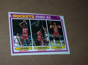 Tarjeta 1981 Topps Basketball Rockets Leaders Moses Malone #52 EX-NM - Imagen 1 de 2