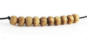 200 Stück Holzperlen 8x7 mm Schmuck herstellen Perlenband armband Ø 1 mm - Picture 1 of 1