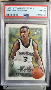 1996 Fleer Ultra Rising Stars Stephon Marbury #8 Rookie RC PSA 8 - Picture 1 of 2