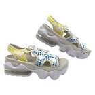 Nike White, Blue, And Yellow Gingham Chunky Air Sandals | Perfect For Any Season