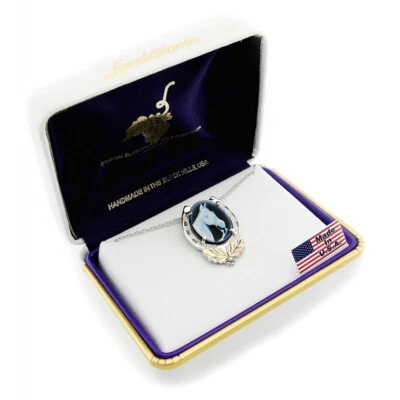 Colgante camafeo caballo y herradura oro plata esterlina Black Hills ENVÍO RÁPIDO Foto 1 de 2