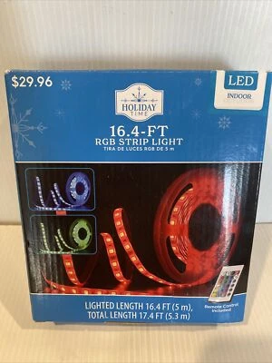 Indoor RGB Strip Light Color Changing 300 RGB LED LIGHTS Remote Control 16.4 Ft - Image 1 of 4