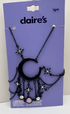 NEW Black Moon and Stars Necklace from Claire's - Image 1 of 3