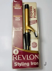 NEW Revlon Express Finish 1" Styling Iron Gold Non-Stick Barrel RV016C 2003 - Picture 1 of 4