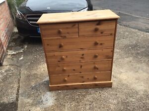 pine chest of draws wood used condition  Up cycle project CASH ON COLLECTION 