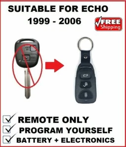 Remote Keyless Fob Suitable for Toyota Echo 1998 2001 2002 2003 2004 2005 2006 - Picture 1 of 5