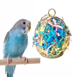 Iron Parrot Hanging Feeding Box Forager Ball Toy Parrot Feeder Toy Food Holder - Picture 1 of 9