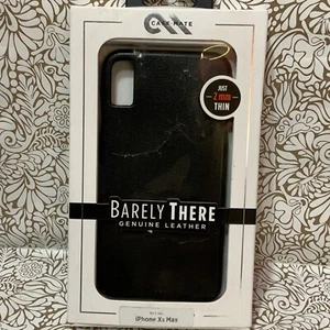 ๐ Case-Mate Barely There Genuine Leather - Black IPhone XS Max - Picture 1 of 4