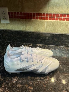 Size 8 Mens Adidas Predator Pro FG IG7778 White Firm Ground Soccer Cleats Shoes - Picture 1 of 8