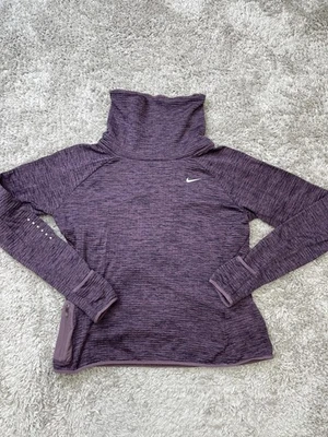 Nike Running Pullover Womens Medium Therma Sphere Dri-FIT Thumbholes 788981-533 - Image 1 of 4