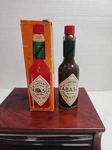 Vintage 1980er Tabasco Sauce volle Flasche und Originalkarton 2oz - Bild 1 von 6