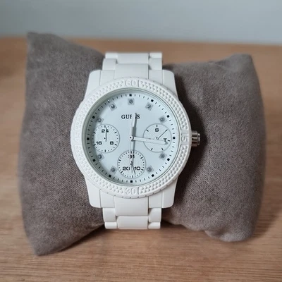 Guess Womens White Funfetti W0944L1 Wristwatches Quartz Watch 37 mm  - Image 1 of 4