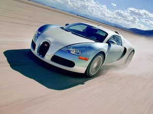 Minichamps 1/43 Bugatti Veyron Blue White Top Gear Car of the Decade - Picture 1 of 10
