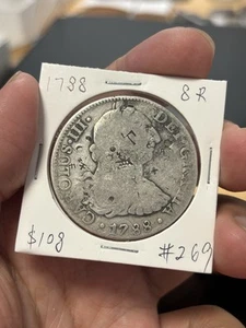 1788-Mo FM Spain Colonial Mexico Silver 8 Reales - King Carlos III Bust - Picture 1 of 2