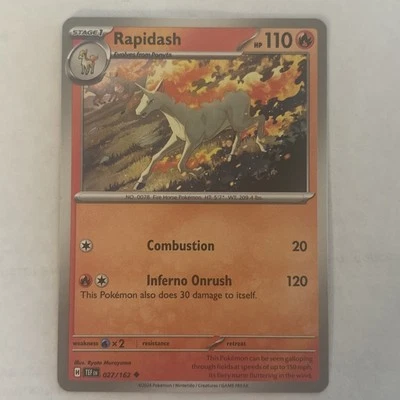 Rapidash 027/162 Sv05: Temporal Forces Regular Pokemon TCG NM 2024 - Image 1 of 2