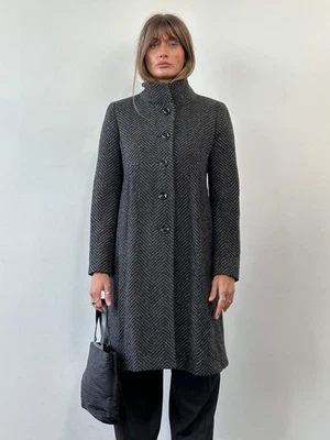 Abrigo Max Mara Lana Cachemira Espiga Un Pecho - S/M Foto 1 de 4