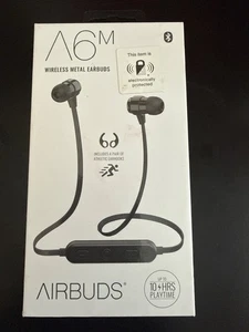 Airbuds A6M Auriculares Inalámbricos de Metal - Bluetooth - Nuevos en Caja - 10 Horas de Juego - Imagen 1 de 2