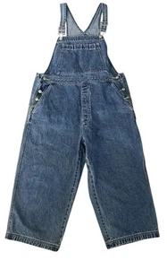 Vintage GAP Overalls Womens Large Denim Baggy Carpenter Workwear Y2K Utility - Picture 1 of 19