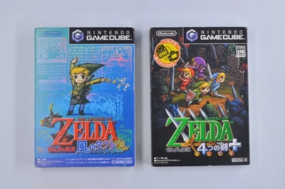Japanese Legend of Zelda Wind Waker / 4 Four Swords Nintendo Gamecube NTSC-J - Image 1 of 4