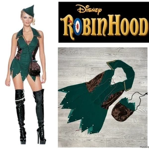 Costume Halloween Disney gamba Avenue Robin Hood vestito cosplay e borsa/borsa s/m - Foto 1 di 8
