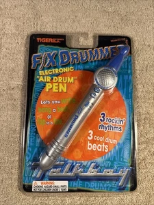1997 VINTAGE TALKBOY F/X DRUMMER GOLD ELECTRONIC “AIR DRUM PEN” TIGER NEW - Picture 1 of 2