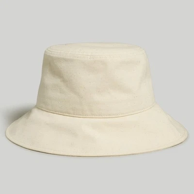NUEVO CON ETIQUETAS Defectuoso Madewell Para Mujer Talla S/M Ala Ancha Sombrero Cubo Antiguo Crema NP768 Foto 1 de 4