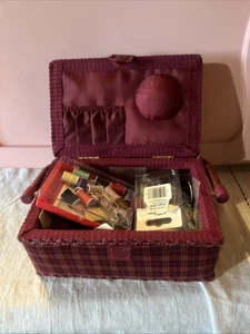 Sewing Box And Contents Inside - Picture 1 of 9
