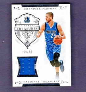 2014-15 PANINI NATIONAL TREASURES MATERIAL PATCH CHANDLER PARSONS MAVS #/99 - Picture 1 of 2