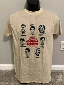 Camiseta/camiseta grande beige vintage años 70 National Lampoons animal house promo gráfico - Imagen 1 de 4