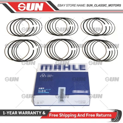 6PCS Piston Rings Set Mahle For BMW F32 E70 E71 N55 S55 M4 535i X5 F10 F30 F80 - Image 1 of 4