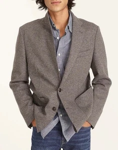J. Crew Slim-Fit Casual Strick Unstrukturiert Blazer Herren Gr. M Preppy Büro Grau - Bild 1 von 17