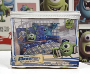 Disney Pixar Monster University 3-teiliges Twin-Laken-Set Spannbetttuch-Flachkissenhülle - Bild 1 von 11