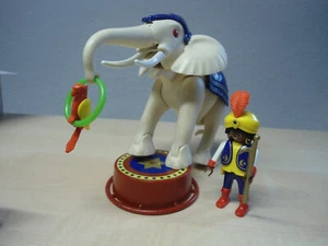 Playmobil Set 3809 "Dompteur con Elefante Blanco" Raro/Usado - Imagen 1 de 3
