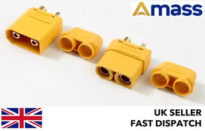 *GENUINE AMASS XT90 & INSULATED CAPS* Male & Female Connectors/Plugs 12v 24v RC - Picture 1 of 20