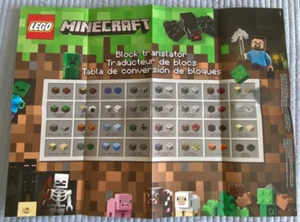 Lego Minecraft Crafting Box 16x22 Dual-Sided Poster- New - Picture 1 of 14