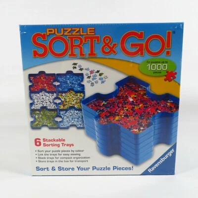 Quebra-cabeça Ravensburger Sort And Go 1000 peças 6 bandejas de classificação empilháveis NOVO - Imagem 1 de 4