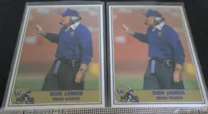 DON JAMES 1992 PACIFIC UW HUSKIES GREATS TRADING CARD LOT (2) GODFATHER COACH #1 - Picture 1 of 1
