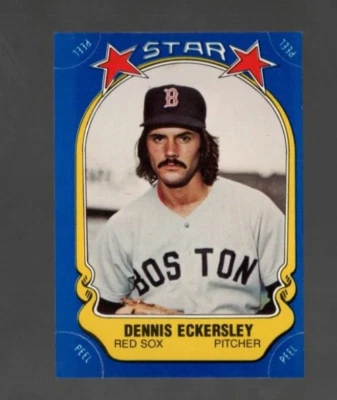 1981 Fleer Baseball DENNIS ECKERSLEY Boston Red Sox Star Sticker #34 Near Mint - Image 1 of 2
