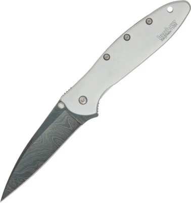 Navaja de Bolsillo Plegable KERSHAW Asistida Puerro Recto Acero Damasco - 1660DAM Foto 1 de 4